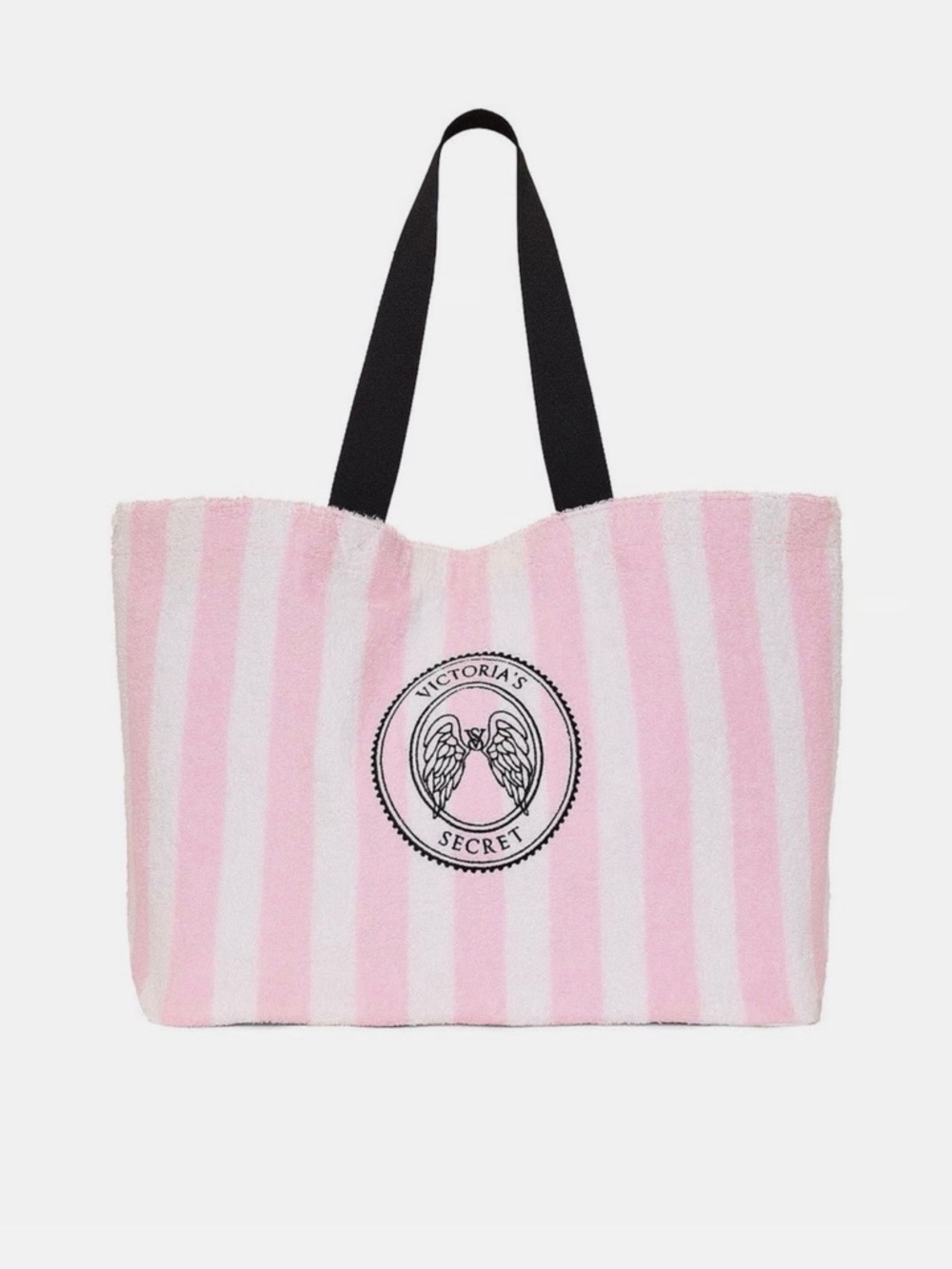 Victoria's Secret Pink, White & Black Striped Beach Tote